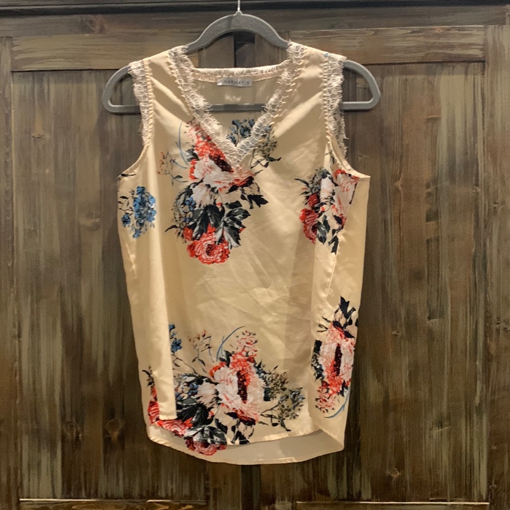 Harhay Women’s V-Neck Tank with Lace